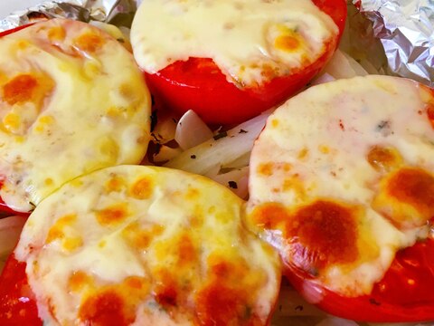 とろーりチーズのせ焼きトマト